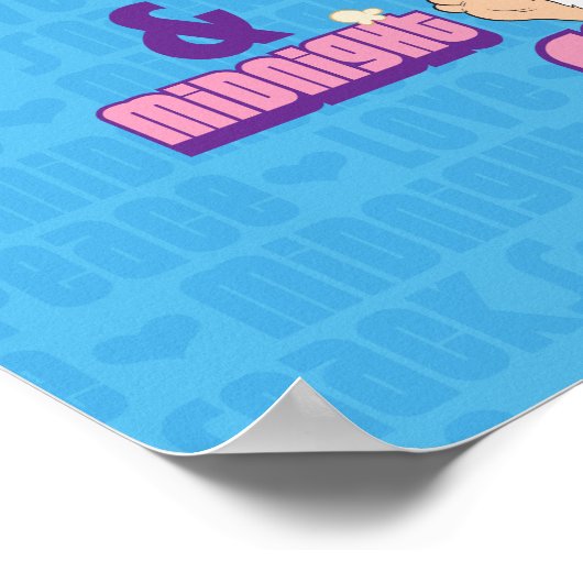 Gizmo | Peace Liebe & Midnight Snacks Poster (Ecke)