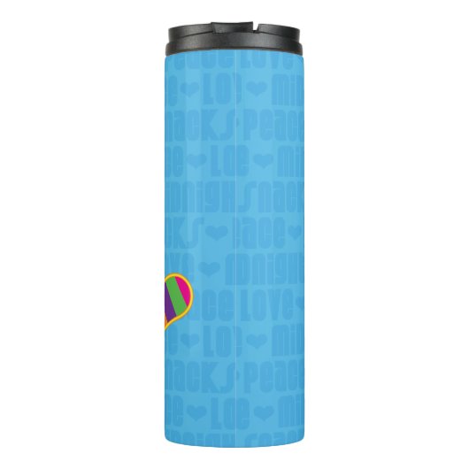 Gizmo | Peace Liebe & Midnight Snacks Thermosbecher (Rückseite)