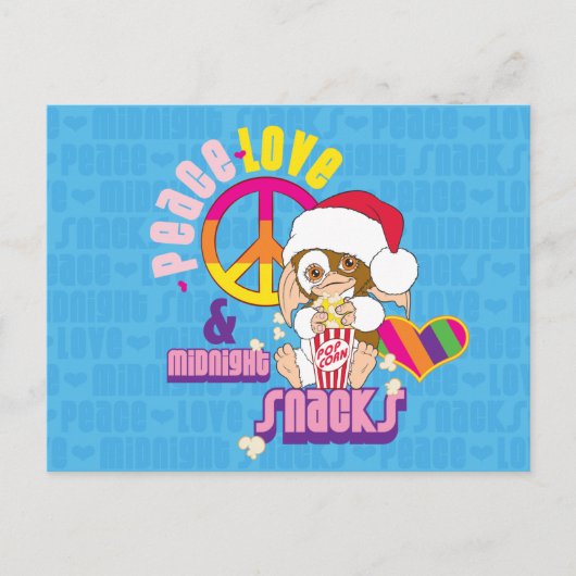Gizmo | Peace Love & Midnight Snacks Postkarte (Vorderseite)