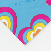 Gizmo | Pink Peace & Liebe Pattern Fleecedecke (Ecke)