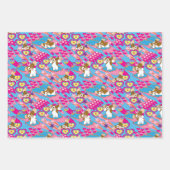 Gizmo | Pink Peace & Liebe Pattern Geschenkpapier Set (Vorderseite 2)