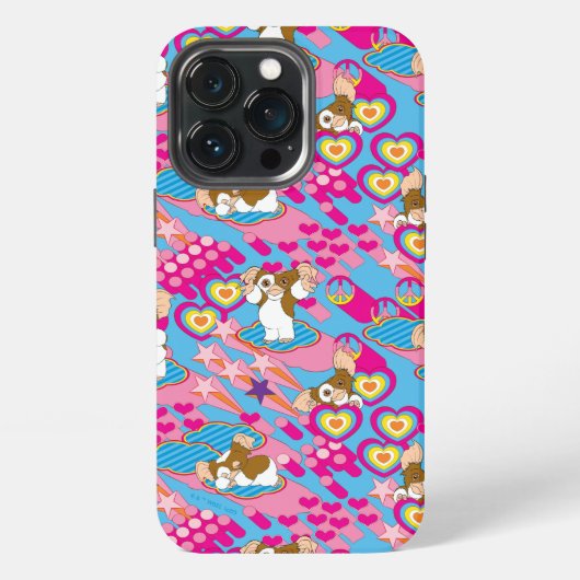 Gizmo | Pink Peace & Liebe Pattern iPhone Hülle (Hinten)