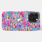 Gizmo | Pink Peace & Liebe Pattern iPhone Hülle (Rückseite (Horizontal))