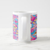 Gizmo | Pink Peace & Liebe Pattern Jumbo-Tasse (Rückseite)