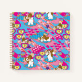 Gizmo | Pink Peace & Liebe Pattern Notizblock (Vorderseite)