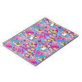 Gizmo | Pink Peace & Liebe Pattern Notizblock (Linke Seite)