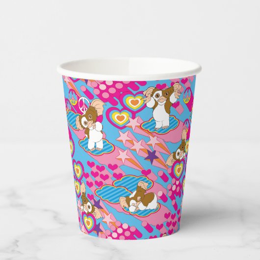Gizmo | Pink Peace & Liebe Pattern Pappbecher (Links)