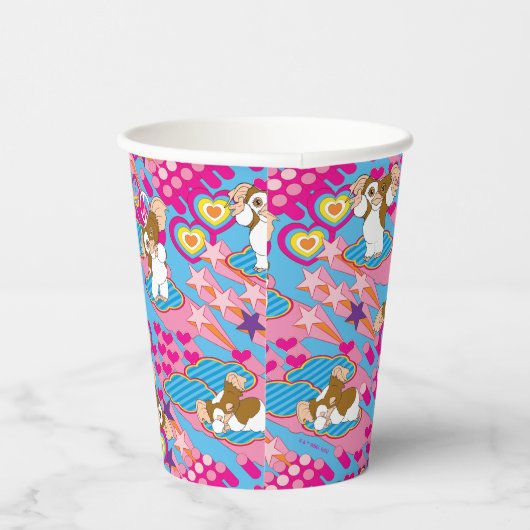 Gizmo | Pink Peace & Liebe Pattern Pappbecher (Rechts)