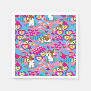 Gizmo Pink Peace & Liebe Pattern Serviette