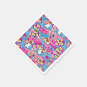 Gizmo | Pink Peace & Liebe Pattern Serviette (Ecke)