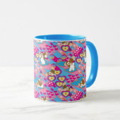 Gizmo | Pink Peace & Liebe Pattern Tasse (VorderseiteRechts)