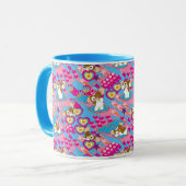 Gizmo | Pink Peace & Liebe Pattern Tasse (Vorderseite Links)