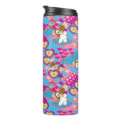 Gizmo | Pink Peace & Love Pattern Thermosbecher (Nach rechts gedreht)