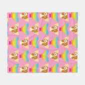 Gizmo | Regenbogen-Muster Fleecedecke (Vorderseite (Horizontal))