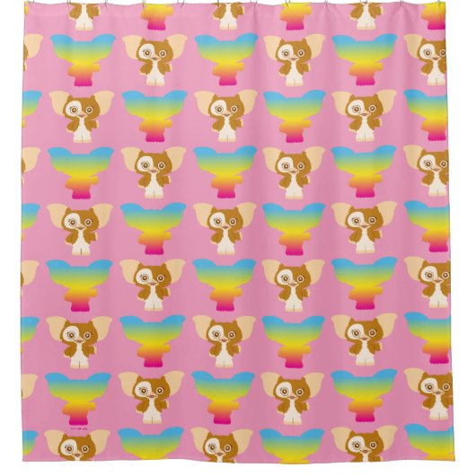 Gizmo | Regenbogenmuster Duschvorhang (Vorderseite)