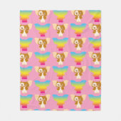 Gizmo | Regenbogenmuster Fleecedecke (Vorderseite)