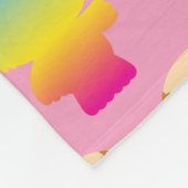 Gizmo | Regenbogenmuster Fleecedecke (Ecke)