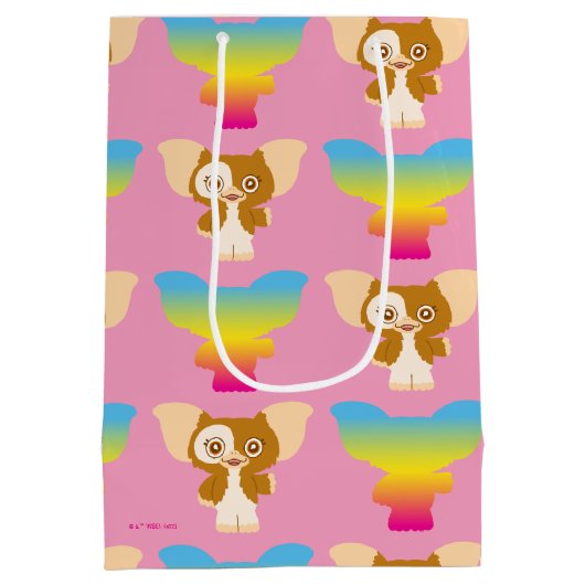 Gizmo | Regenbogenmuster Mittlere Geschenktüte (Rückseite)