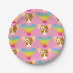 Gizmo   Regenbogenmuster Pappteller