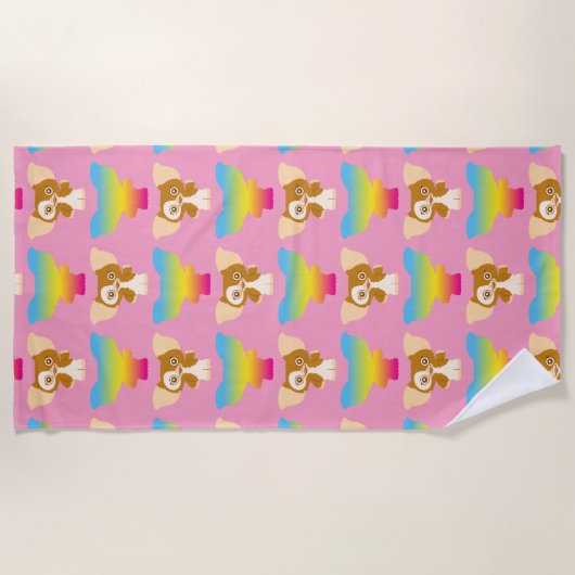 Gizmo | Regenbogenmuster Strandtuch (Vorderseite)