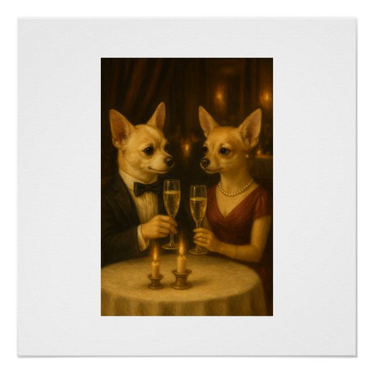 Gizmo’s Romantic Dinner - Champagne & Love Poster (Vorderseite)