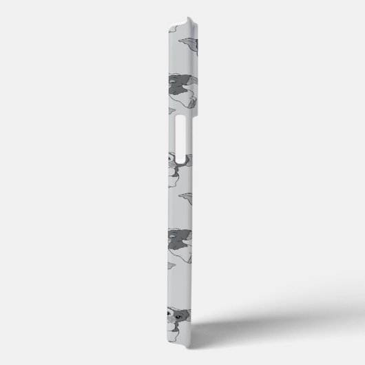 Gizmo | Schwarz-Weiß-Muster Case-Mate iPhone Hülle (Rückseite / Rechts)