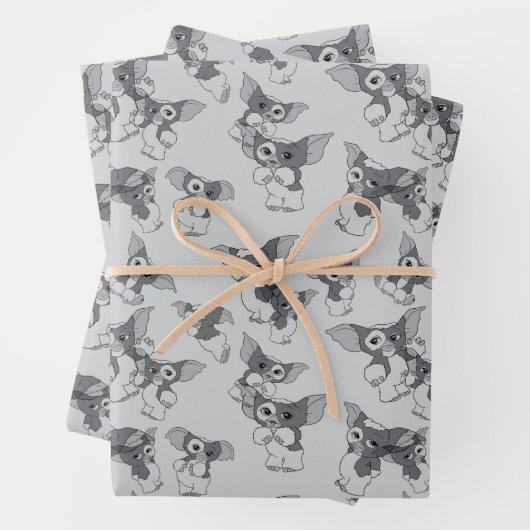 Gizmo | Schwarz-Weiß-Muster Geschenkpapier Set (Beispiel)