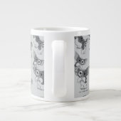 Gizmo | Schwarz-Weiß-Muster Jumbo-Tasse (Rückseite)