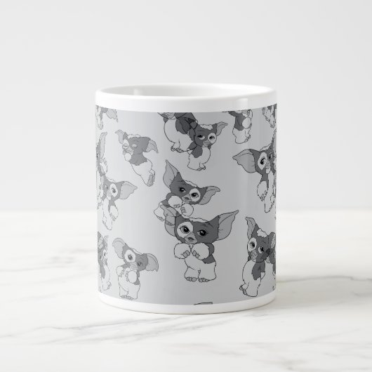 Gizmo | Schwarz-Weiß-Muster Jumbo-Tasse (Vorderseite)