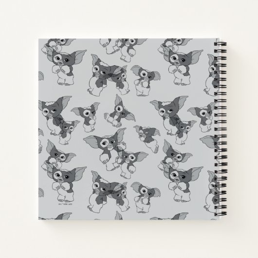 Gizmo | Schwarz-Weiß-Muster Notizblock (Rückseite)