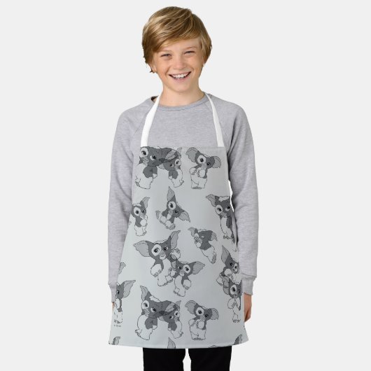 Gizmo | Schwarz-Weiß-Muster Schürze (Getragen)