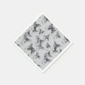 Gizmo | Schwarz-Weiß-Muster Serviette (Ecke)