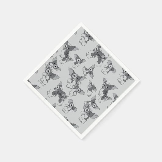 Gizmo | Schwarz-Weiß-Muster Serviette (Ecke)