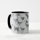 Gizmo | Schwarz-Weiß-Muster Tasse (Vorderseite Links)