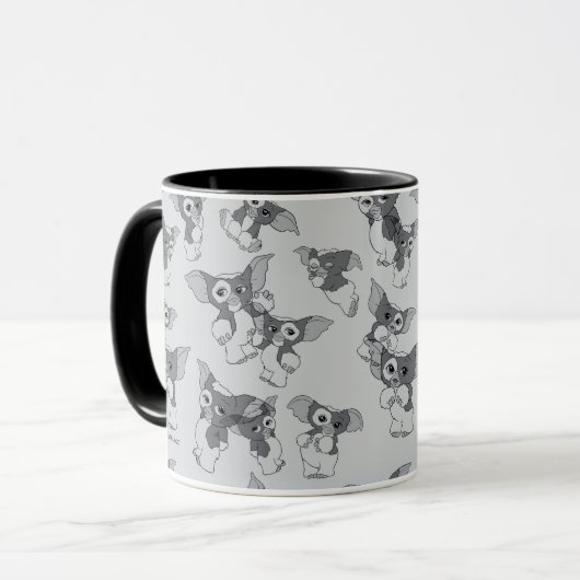 Gizmo | Schwarz-Weiß-Muster Tasse (Vorderseite Links)