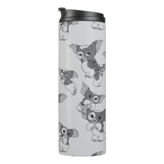 Gizmo | Schwarz-Weiß-Muster Thermosbecher (Nach rechts gedreht)