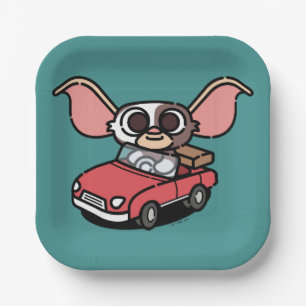 Gizmo Süßer Comic-Fahrer Pappteller