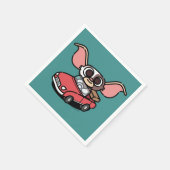 Gizmo | Süßer Comic-Fahrer Serviette (Ecke)