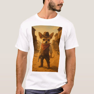 "Gizmo the Cowboy - Chihuahua Western Duel" T-Shirt