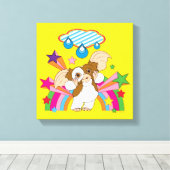 Gizmo | Träumen von Raindrops Leinwanddruck (Insitu (Holzboden))