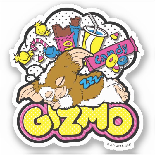 Gizmo | Träumen von Süßigkeiten Aufkleber (Vorderseite)