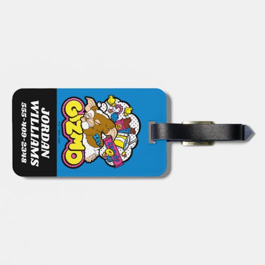 Gizmo | Träumen von Süßigkeiten Gepäckanhänger (Rückseite horizontal)