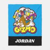 Gizmo | Träumen von Süßigkeiten | Name hinzufügen Fleecedecke (Vorderseite)