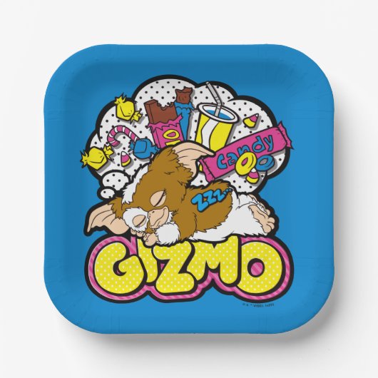 Gizmo | Träumen von Süßigkeiten Pappteller (Vorderseite)