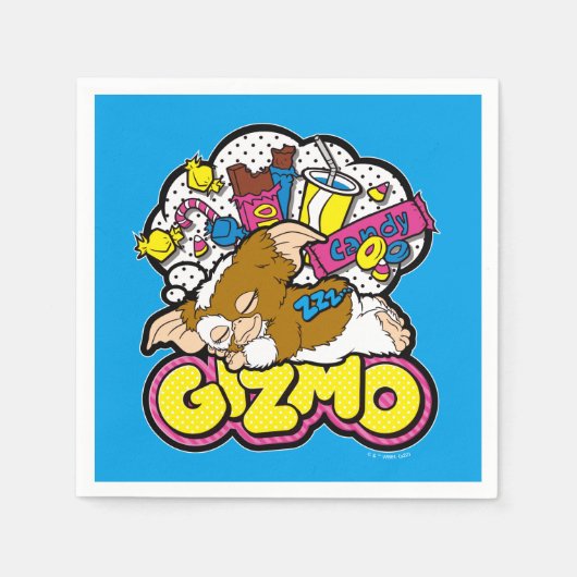 Gizmo | Träumen von Süßigkeiten Serviette (Vorderseite)