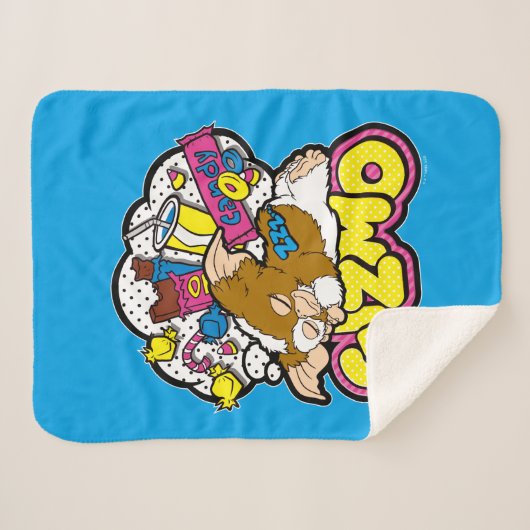 Gizmo | Träumen von Süßigkeiten Sherpadecke (Vorderseite (Horizontal))