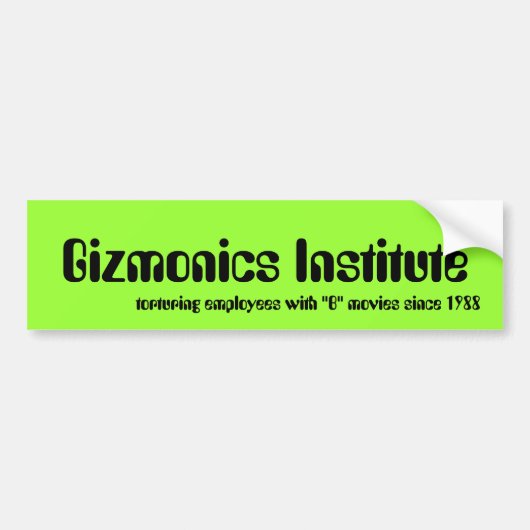Gizmonics Institut Autoaufkleber (Vorne)