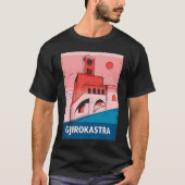 Gjirokastra Albania City Skyline Silhouette Outlin T-Shirt (Vorderseite)