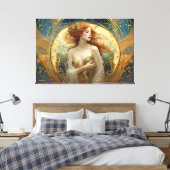 GK_24005, Art Nouveau Style Leinwanddruck (Insitu (Schlafzimmer))