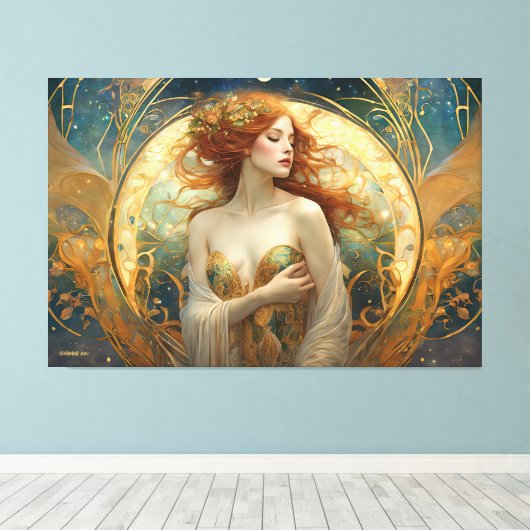 GK_24005, Art Nouveau Style Leinwanddruck (Insitu (Holzboden))